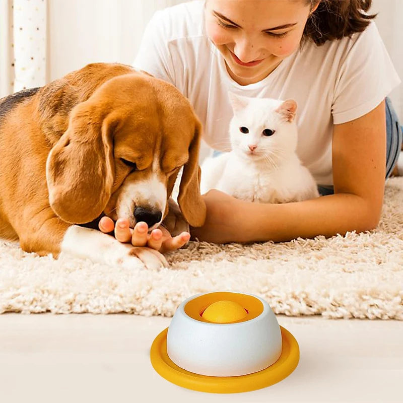 Dental Health Lick Mat for Dogs & Cats, Interactive Slow Feeder Licking Plate with Non-Slip Base, Pet Mental Enrichment Toy