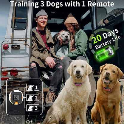 1000M Electric Dog Training Collar 9 Different Tones Dog Anti Bark Collar Waterproof Rechargeable Trainer Collar Max for 3 dogs