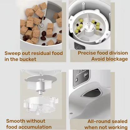 Smart Pet Feeder Automatic Timer Quantitative App Remote Visible Feeding Machine For Dog Cat 4L Food Storage Auto Pet Feeder
