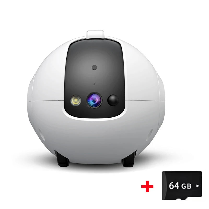 Pet Surveillance Camera 4MP 360° Robot Camera Bidirectional Dialogue Motion Detection Baby Pet Camera for Dog Cat Baby Elderly
