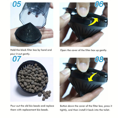 5-in-1 Pneumatic Aquarium Filter– No Pump Required, Enhances Oxygen & Improves Water Quality – Transparent Design for Fish Tanks