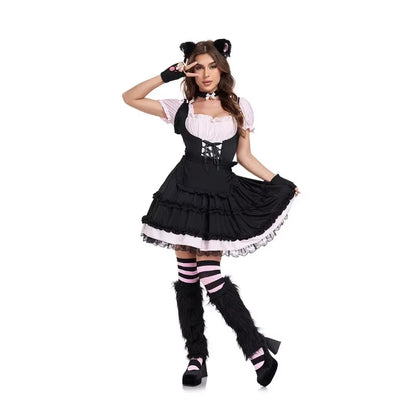 Cat Girl Costume Adult Women's Dress Beer Festival Maid Carnival Party Cosplay Sexy Cat Girl Performance Costume Uniform Suit