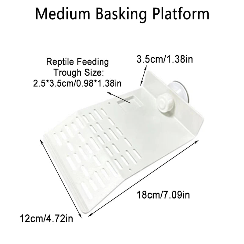 Turtle Basking Drying Resting Sun Platform Mat Dock, Climbing Ladder for Amphibians and Reptiles, Turtle Land Island Habitat