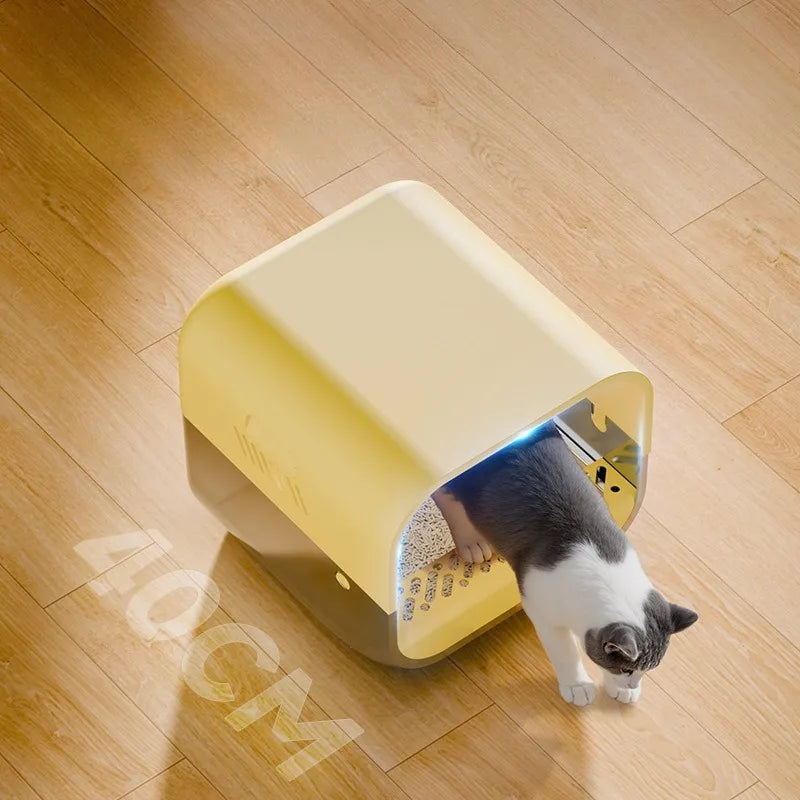 Stainless Steel Litter Box Scratch-resistant and Wear-resistant Cat Litter Tray 63L Large Cats Toilet Sandbox Cat Accessories