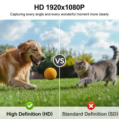 Pet Camera 1080p Sports Camera Portable Magnetic Suction 120 ° Wide-angle Field Of View Wearable Camera Dog Walking Cat Recorder