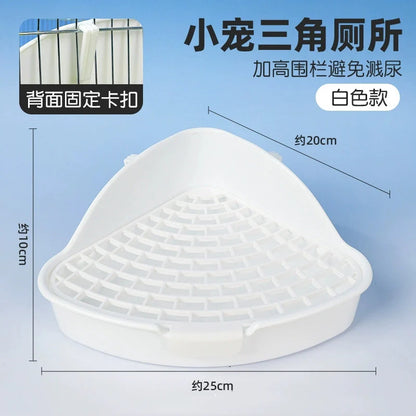 Small Pet Toilet Small Animal Litter Tray Corner for Hamster Guinea Pig Ferret Gerbil Chinchilla Pet Small Rat Toilet