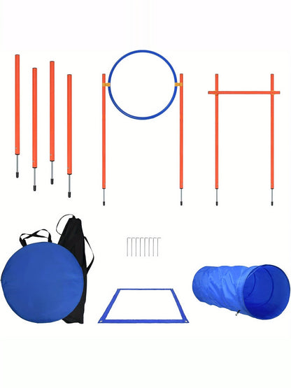 Dog Obstacle Training Cetition Props Jump Pole Barrier Ring Pet Supplies Dog Agili Training Equipment Outdoor Indoor Use