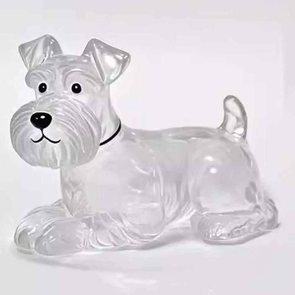 Dog Shape Dog Hair Storage Box Transparent DIY Handmade Pet Hair Keychain Keyring Hair Grooming Puppy Pendants Pet lovers