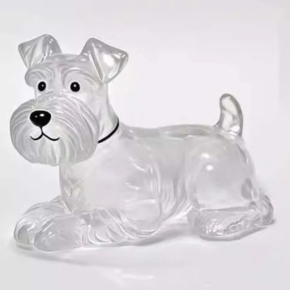 Dog Shape Dog Hair Storage Box Transparent DIY Handmade Pet Hair Keychain Keyring Hair Grooming Puppy Pendants Pet lovers