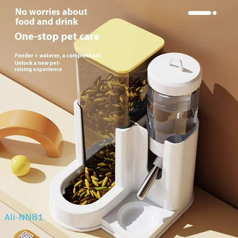 【N】Large Capacity 2In1 Hamster Feeder And Waterer Leakproof Automatic Feeder Water Dispenser Leak Proof Food Small Pet Supplies