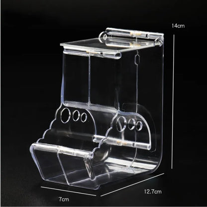 Hamster Rabbit Food Dispenser Feeder Plastic Clear Automatic Pet Feeder For Hamster Guinea Pigs Food Bowl Container