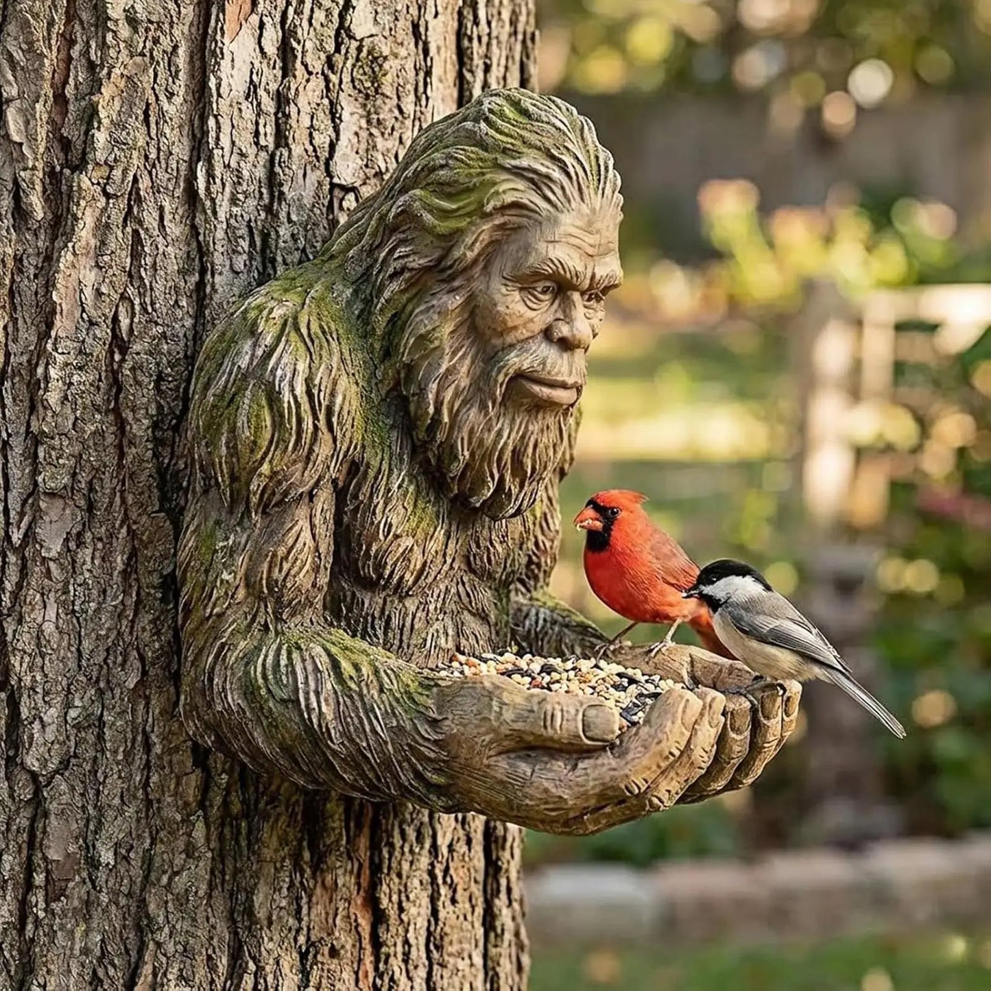 Bird Feeder Big-foot Garden Sculpture Yard Art Decoration Wild Bird Feeding Station funny resin statue Bird Feeding supplies