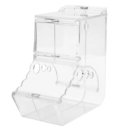  2-1PCS Cute Hamster Samll Animal Automatic Pet Food Feeder Convenient Strong Clear Transparent Safe Food Bowl for Hamster Bird