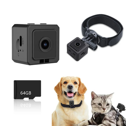 Pet Camera 1080p Sports Camera Portable Magnetic Suction 120 ° Wide-angle Field Of View Wearable Camera Dog Walking Cat Recorder