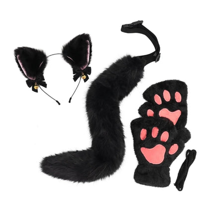 Cats Dress up Costume Includes Headband, Tail, Gloves for Girl Halloween