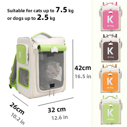 Cat Carrier Bag Pet backpack cat Transporter Travel Extended Breathable Large Space Foldable Moving Bag Outdoor Dog Carriers