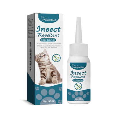 Pet deworming drops to remove fleas, ticks, lice, mites, ringworm treatment, relieve pet itching