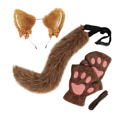 Cats Dress up Costume Includes Headband, Tail, Gloves for Girl Halloween
