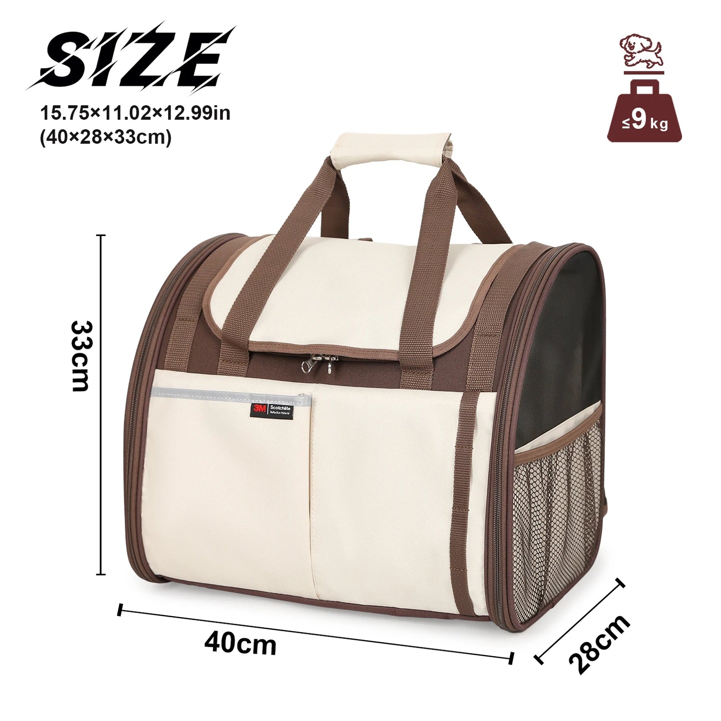 Large Dog Carrier Backpacks,With Load 9KG ,Cat Puppy Carrier Bag for Travel Camping Hiking