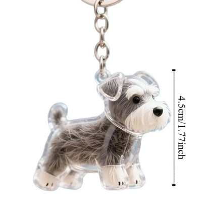 Dog Shape Dog Hair Storage Box Transparent DIY Handmade Pet Hair Keychain Keyring Hair Grooming Puppy Pendants Pet lovers