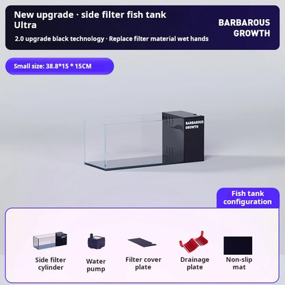 Rectangular 220V aquarium made of eco-friendly acrylic and glass, suitable for aquatic use