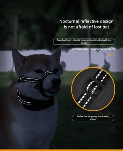 Dog Daily Necessities Bite Prevention Barking Prevention Muzzle Leash Compatible Outdoor Dog Walking Muzzle Protection Jaw Dog