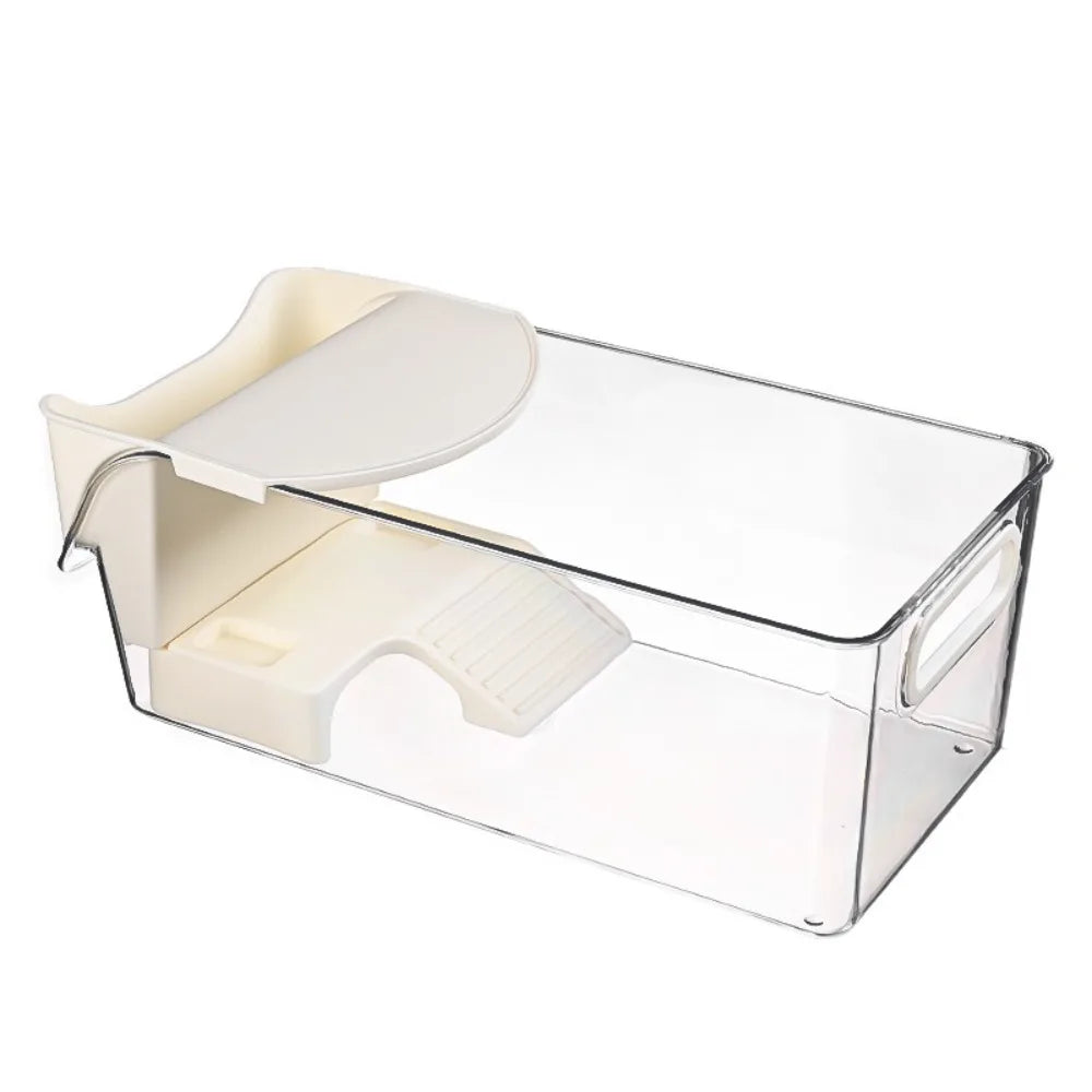 Transparent Turtle Tank Basking Area Plastic Crab Tank Dry Wet Separation with Climbing Spot Turtle Breeding Box Feeding Habitat