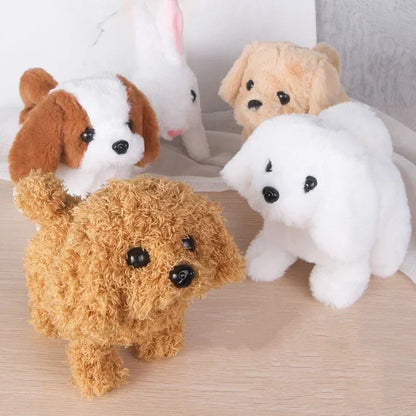Electric Plush Simulation Display Mold Teddy Corgi Dog Rabbit Tail Wagging Ass Shaking Toy Robot for Children Interesting Gifts