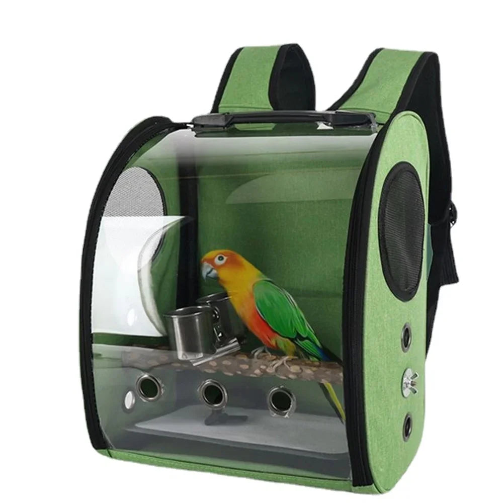 Pet Bird Cage House Parrot Carrier with Feeders Bird Large Space Travel Bag Breathable Portable Bird Cage Accessories