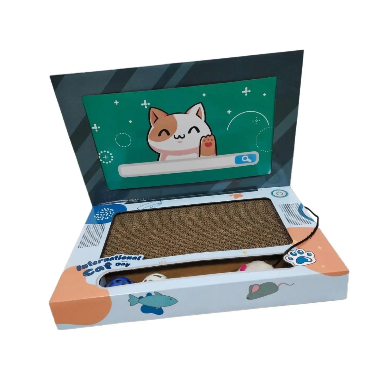 Cat Laptop Scratcher Cardboard Cat Scratcher for Kitten Claw Indoor Cats