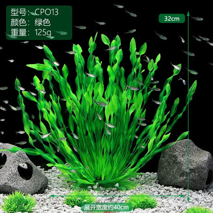 13/23/32/36/40cm Aquarium Artificial Plants  Underwater Green Fake Water Grass Aquatic Plastic Plants Fish Tank Decoration