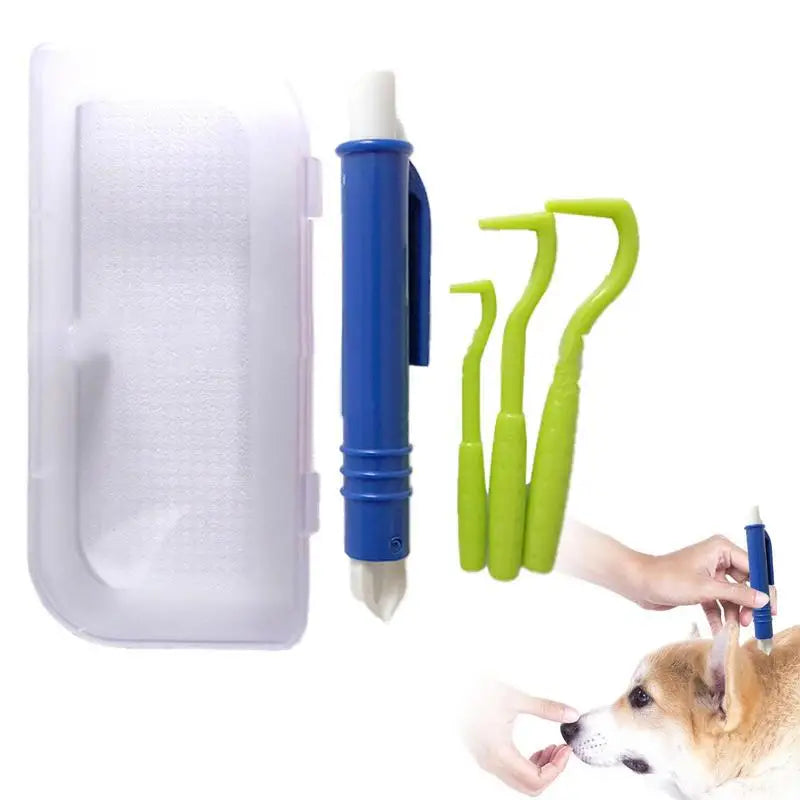 4pcs Flea Remover Hook Tick Remover Tweezer Tick Pull Pet Cat Dog Accessaries Tick Tool Pet Mites Flea Extractor Pet Supplies