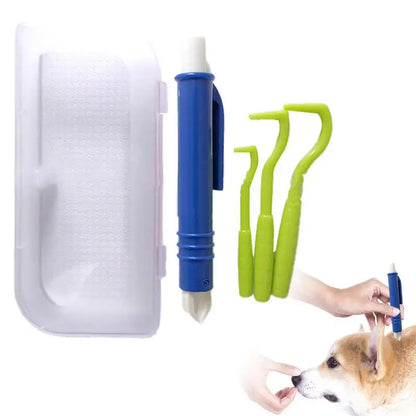 4pcs Flea Remover Hook Tick Remover Tweezer Tick Pull Pet Cat Dog Accessaries Tick Tool Pet Mites Flea Extractor Pet Supplies