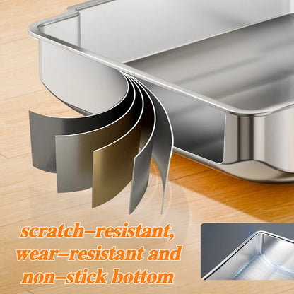 Stainless Steel Litter Box Scratch-resistant and Wear-resistant Cat Litter Tray 63L Large Cats Toilet Sandbox Cat Accessories