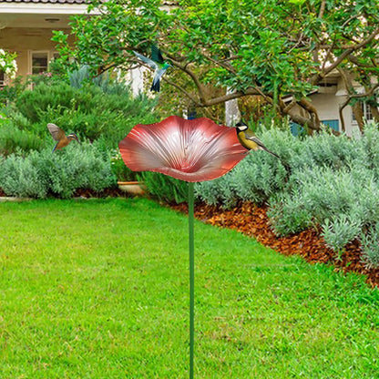 Bird Bath Metal Decoration Decorative Bird Feeder for Lawn Balcony Outside