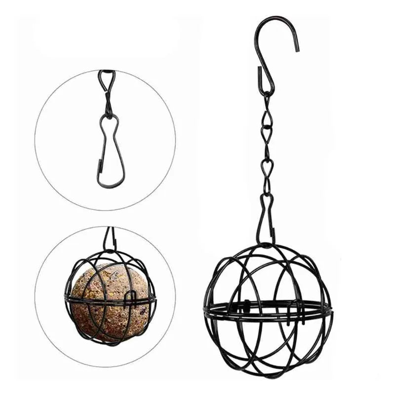 VELIF-Wild Bird Feeding For Year-Round- 8 Metal Hook Bird Feeders-Hanging Bird Feeder-Fat Ball Design