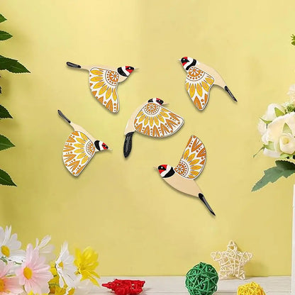 Wooden Bird Wall Art Black Flying Wooden Bird Wall Decor Set Home Decorations Wood Farmhouse and Rustic Folk Art Birds