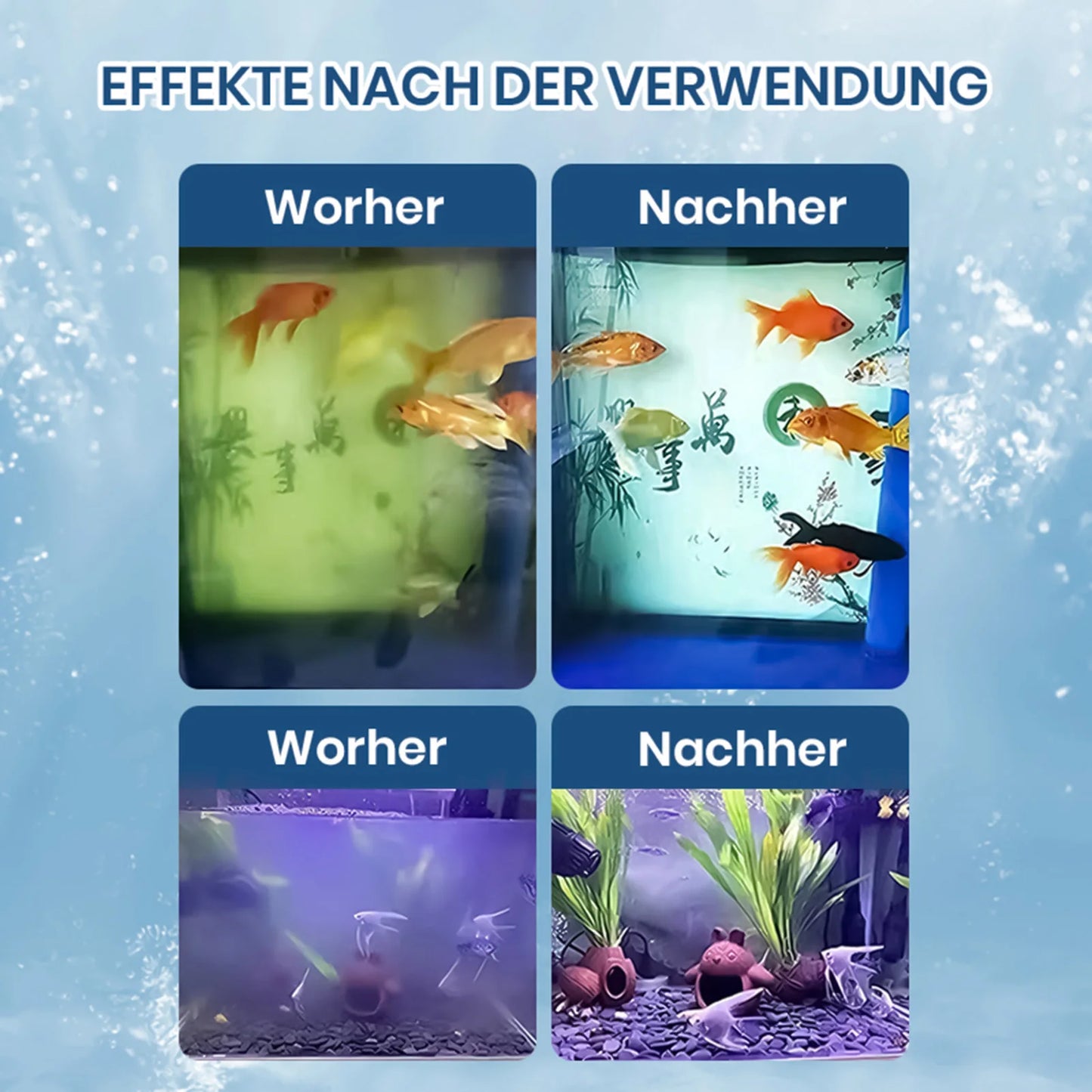 Aquarium Quick Cleaning Powder Water Purifier Fish Tank Water Purifier Algae Remover Safe Environment for Your Fish