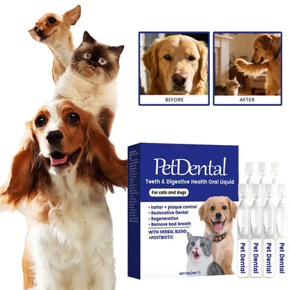 Pet Teeth Cleaning Liquid for Dog and Cat Teeth Cleansing Remove Tartar Odor Reduce Bad Breath Keep Fresh Pet Dental Care