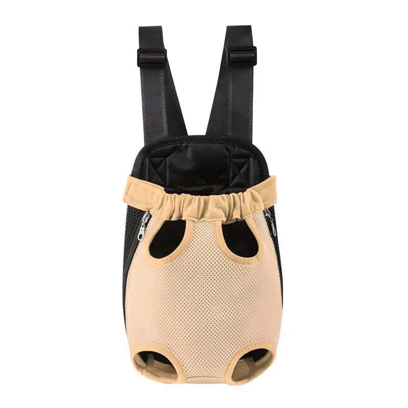 Dog Carrier Front Chest Backpack Pet Cat Carrier Double Shoulder Portable Dog Bag Outdoor Travel Camping Hiking Breathable