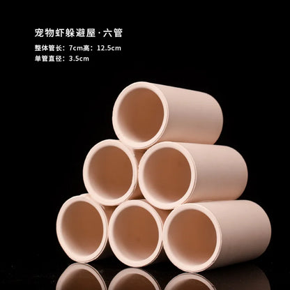 Clay Aquarium Decoration Ceramics Fish Tank Landscaping Shrimp Shelter Spawning Tank Breeding House Cave Pottery Pot Ornaments