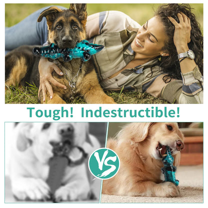 Dog Toys Pets Large Durable Dog Chew Toys Beef-Flavoredfor Chewers Bone Teeth Cleaning Toy Supplies for Tough Nylon Chewers
