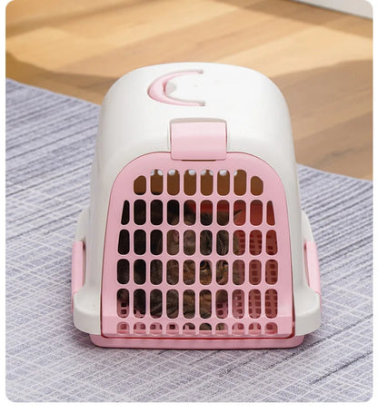 Portable Plastic Pet Carrier Durable Aviation Outdoor Pet Transport Box Essential for Cat & Dog Car & Car Transportation