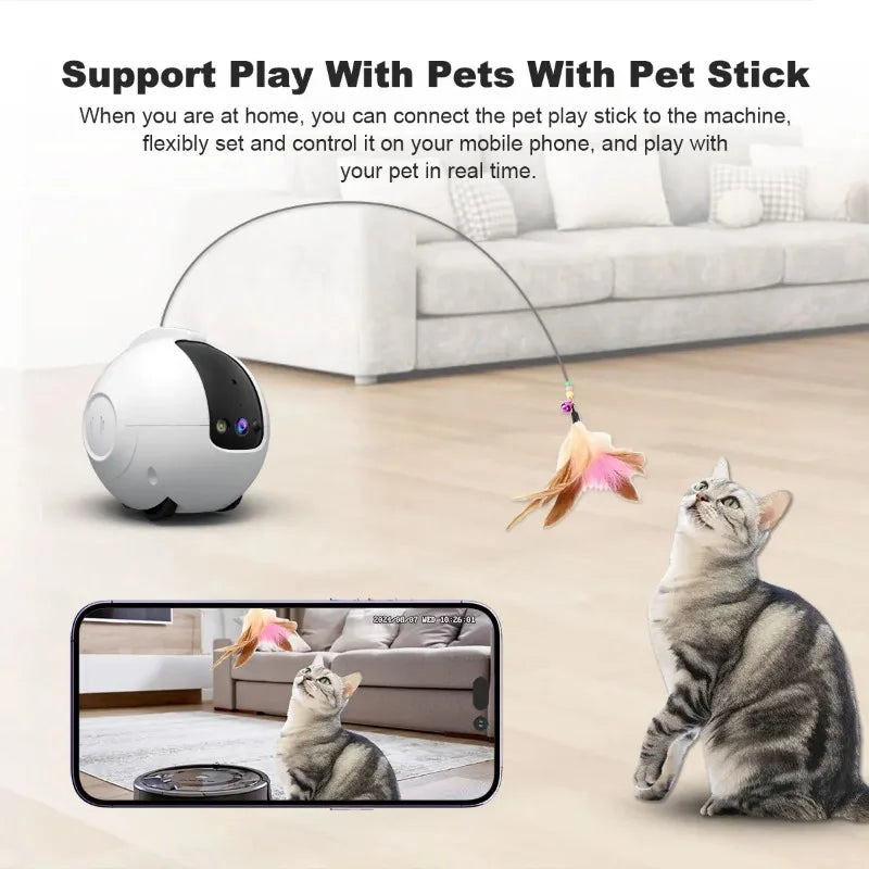Pet Surveillance Camera 4MP 360° Robot Camera Bidirectional Dialogue Motion Detection Baby Pet Camera for Dog Cat Baby Elderly