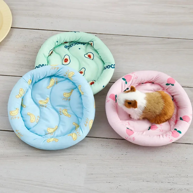 Small Animal Warm Litter Mat Cushion Bed for Rabbit Hamster Pig Cozy House Floor Mat Pet Bedding Accessory