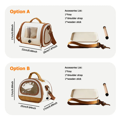 NEW Portable Bird Carrier Bag Breathable Design Handheld & Crossbody Small Pet Bag Suitable for Parrot Hamster Hedgehog Chipmunk