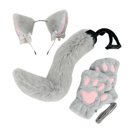 Cats Dress up Costume Includes Headband, Tail, Gloves for Girl Halloween