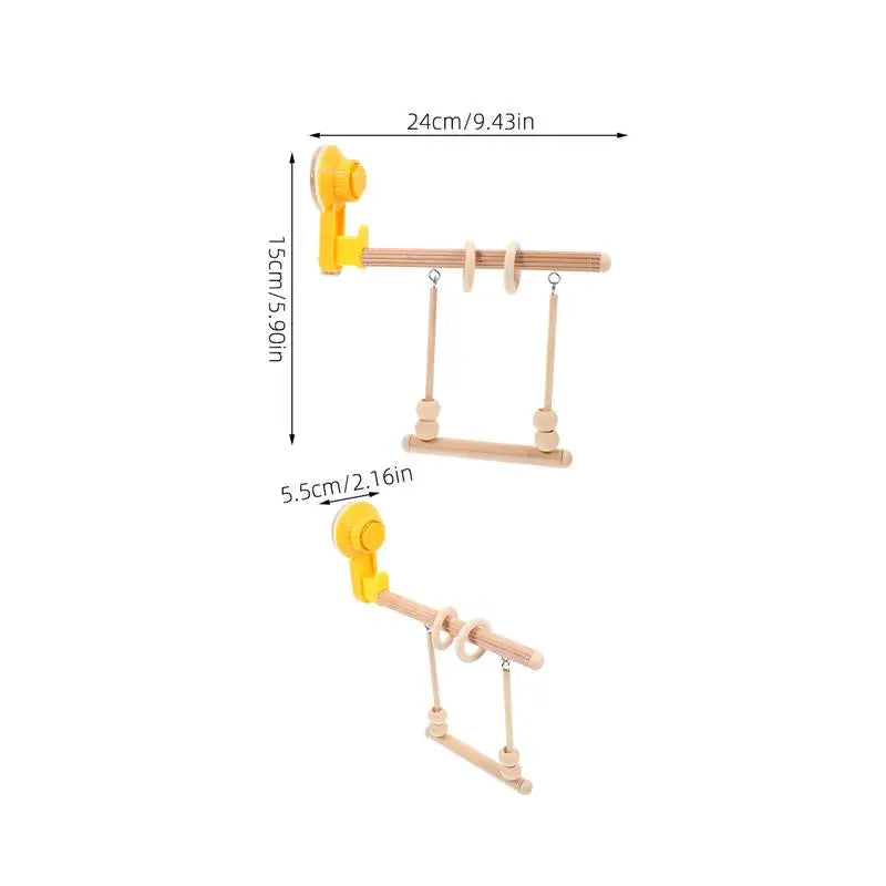 Bird Perch Suction Cup Parrot Training Stand Bird Grinding Perch Bird Cage Parrot Stand Standing Branch Parrot Training Perch