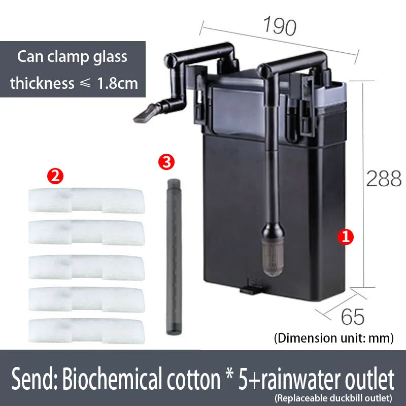 Aquarium Filters Fish Tank External Filter Equipment Hang on Waterfall Filter System Aquariums Water Purifiers Filters Pumps