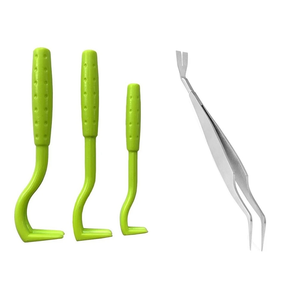 3 Pcs Tick Remover Hook Flea Remover Tweezer Tick Pull Pet Cat Dog Accessaries Ticks Removal Tools Flea Extractor Pet Supplies